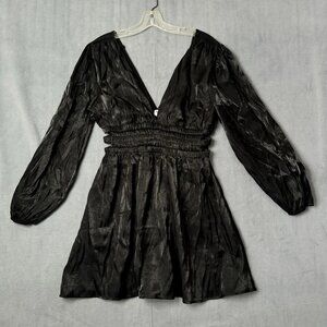 Heart and Heels Black Long Sleeve Cocktail Party Night Out Dress Womens Sz XL